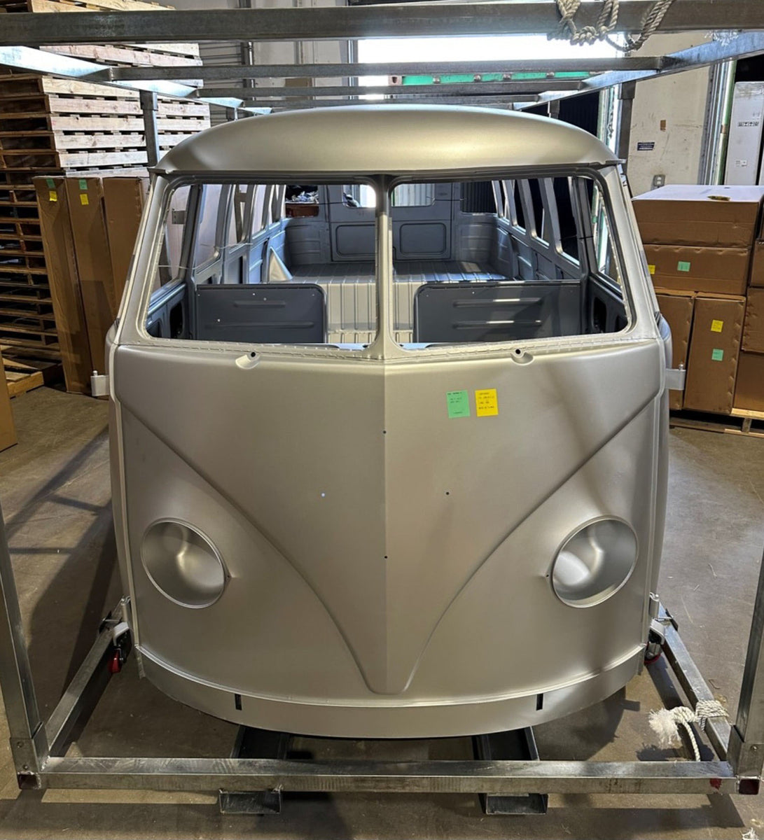 Vw Bus Shell Classic Steel Body Fully Assembled 23-Window Walk-Thru Bus Body