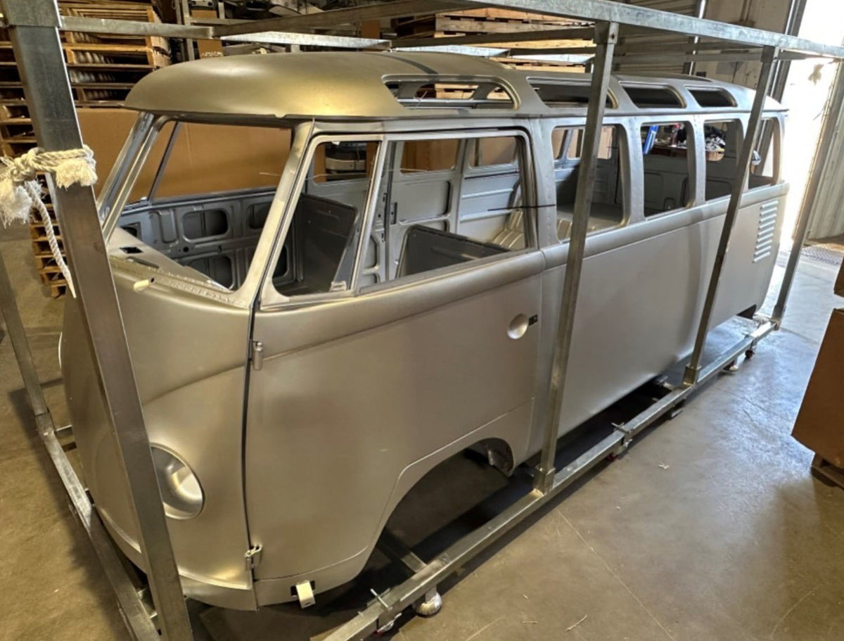 Vw Bus Shell Classic Steel Body Fully Assembled 23-Window Walk-Thru Bus Body